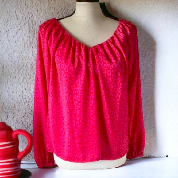 ANN TAYLOR CHEETAH PRINT BLOUSE SIZE X SMALL - Picture 3 of 9